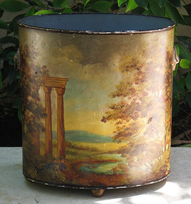 Tole Wastebasket