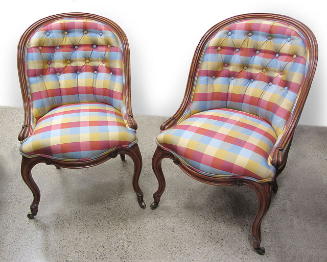 Pair of Napoleon III Pull Up Chairs