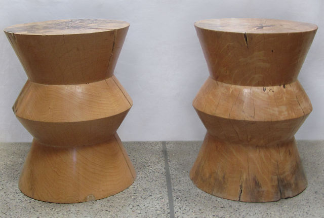 Pair of Carved Trunk Coffee Tables