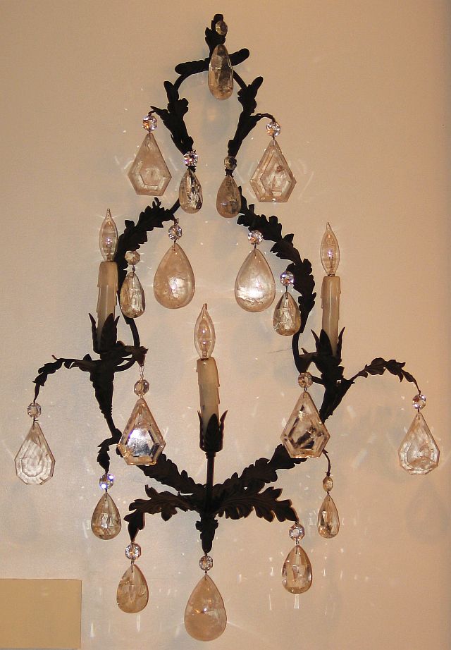 Pair of Tole Leaf Sconces